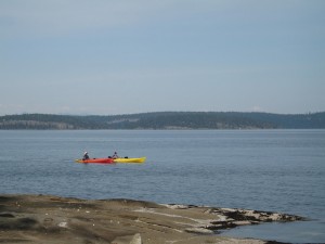 John and Barry on the water Yellow Point Lodge